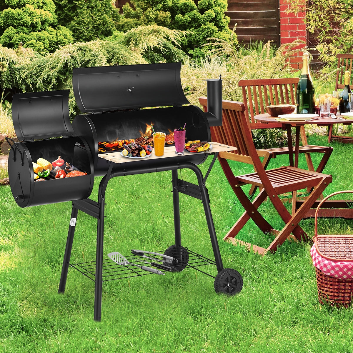 BBQ Grill Barbecue Pit Cooker