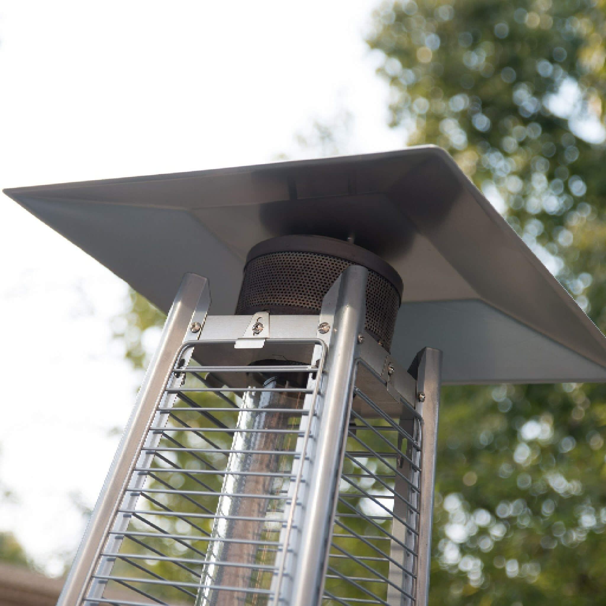 40,000 BTU Quartz Glass Tube Propane Patio Heater with Wheels