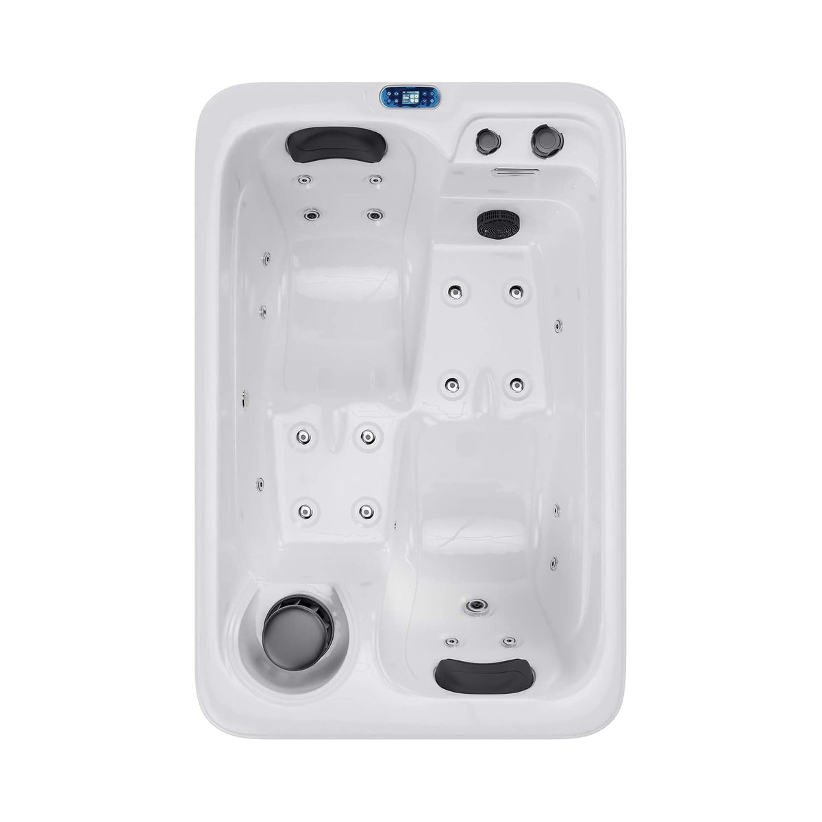 Premium 2-Person Outdoor Hot Tub W/ 15 Stainless Steel Jets