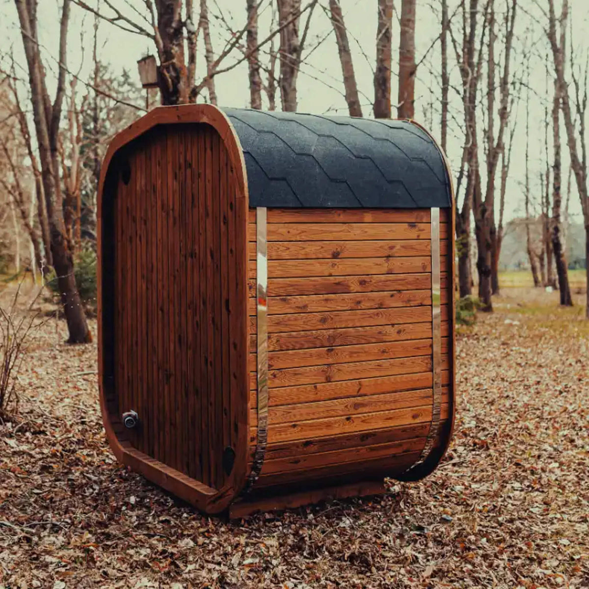Premium 3-Person Outdoor Scandinavian ThermoWood® Cube Sauna Kit