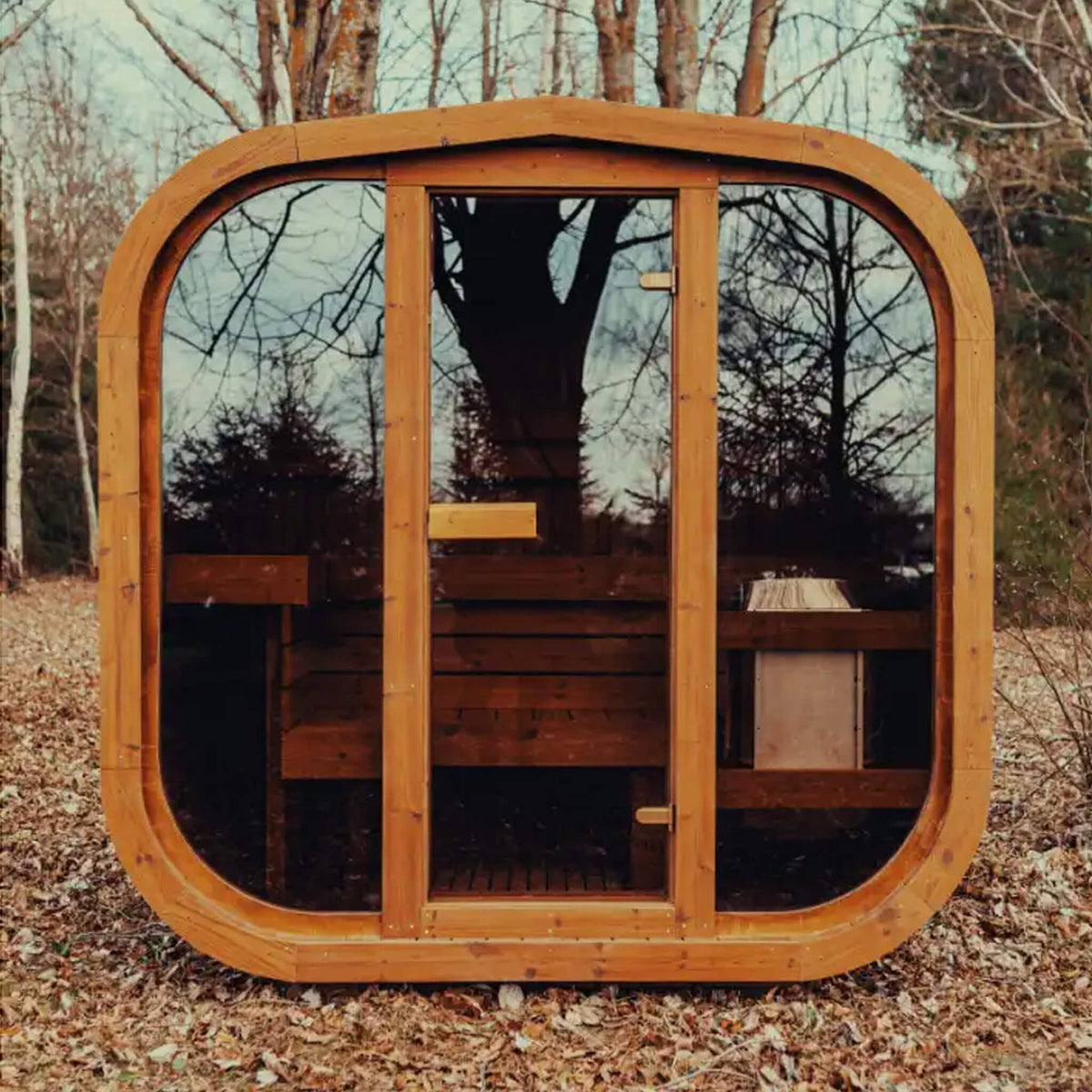 Premium 3-Person Outdoor Scandinavian ThermoWood® Cube Sauna Kit