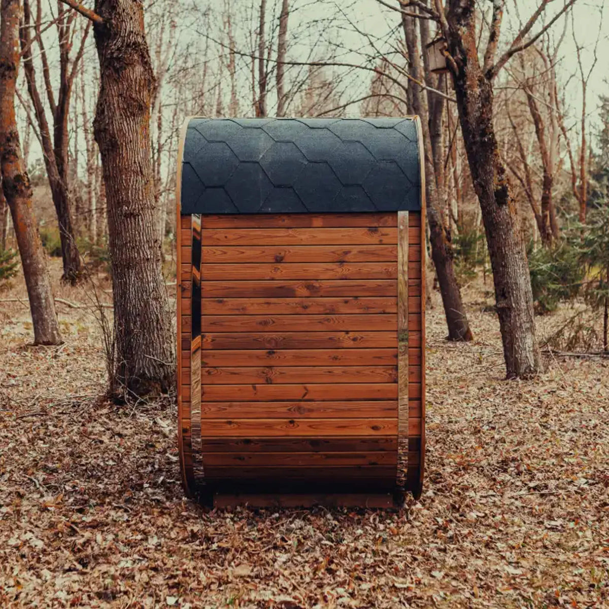Premium 3-Person Outdoor Scandinavian ThermoWood® Cube Sauna Kit