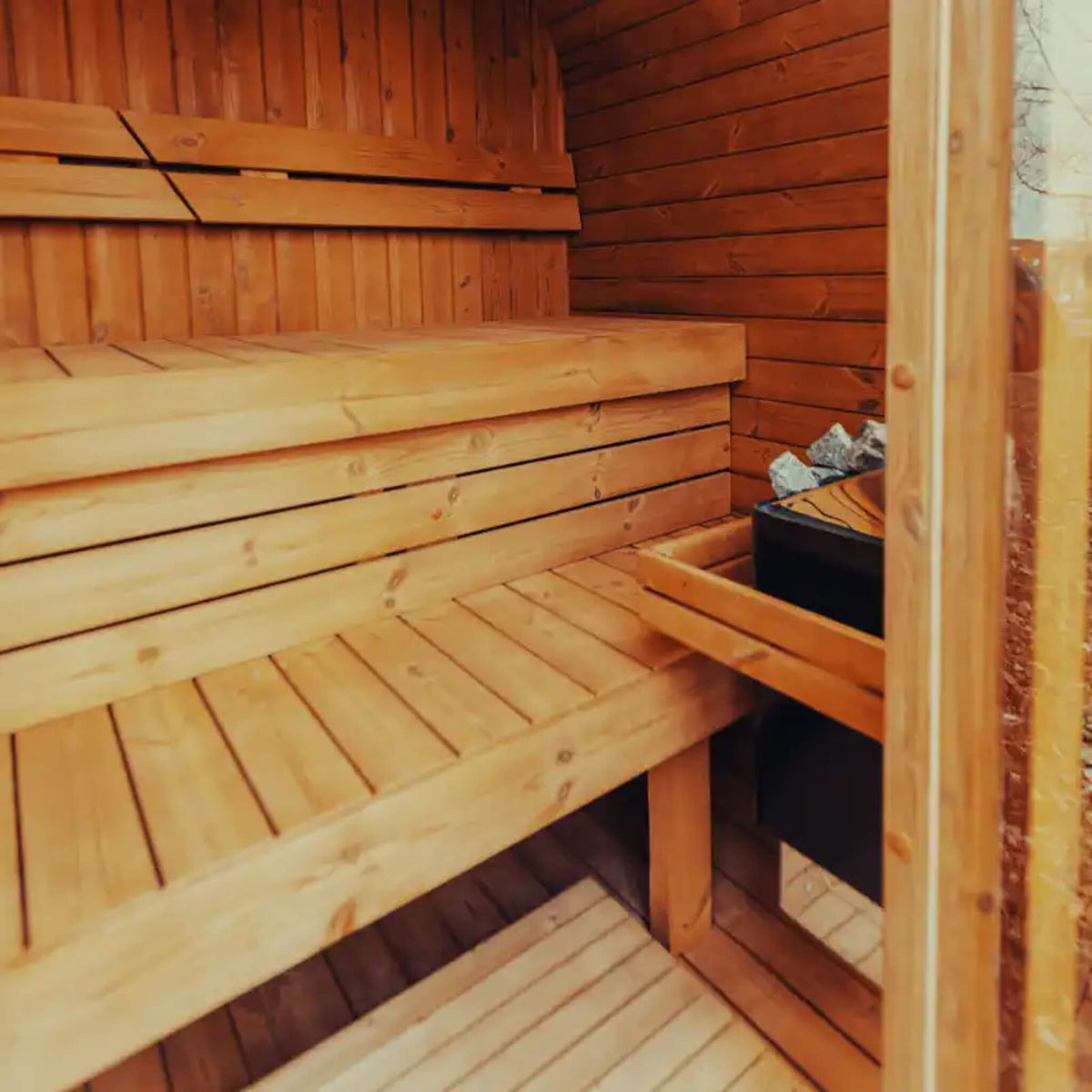4-Person ThermoWood Cube Sauna