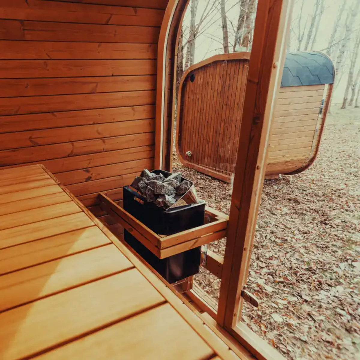 4-Person ThermoWood Cube Sauna