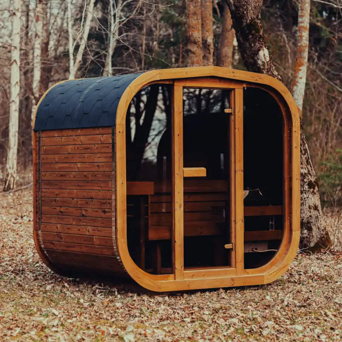 4-Person ThermoWood Cube Sauna