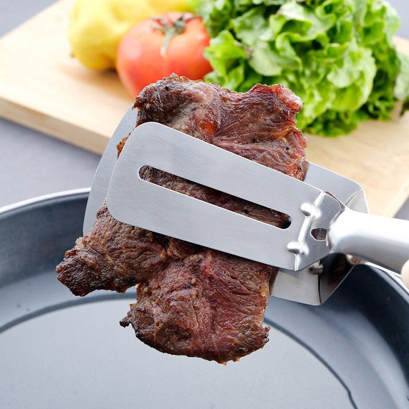304 Stainless Steel Kitchen Tongs with Non-Slip Silicone Handles