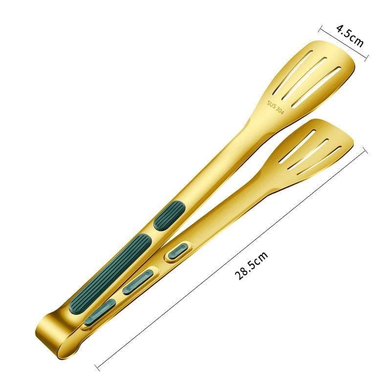 304 Stainless Steel Kitchen Tongs with Non-Slip Silicone Handles